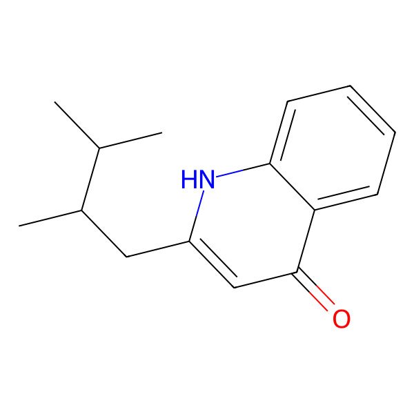 2D Structure of 2-(2,3-Dimethylbutyl)quinoline-4-one