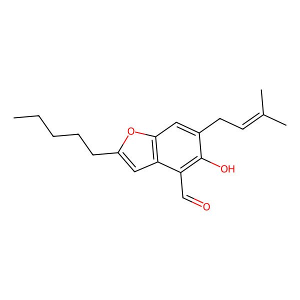 2D Structure of 2-(2',3-Epoxy-1'-heptenyl)-6-hydroxy-5-(3''-methyl-2''-butenyl)benzaldehyde