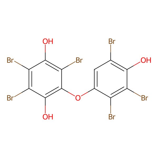 2D Structure of 2-(2,3,5-Tribromo-4-hydroxyphenoxy)-3,5,6-tribromohydroquinone