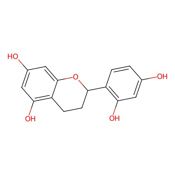 2D Structure of 2-(2,4-dihydroxyphenyl)-3,4-dihydro-2H-chromene-5,7-diol