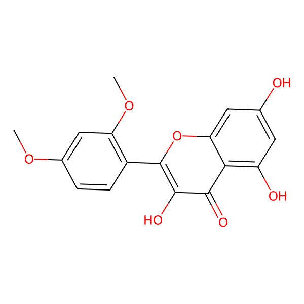 2D Structure of 2-(2,4-Dimethoxyphenyl)-3,5,7-trihydroxychromen-4-one
