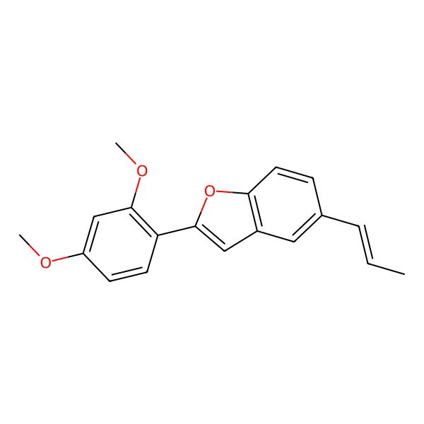 2D Structure of 2-(2,4-Dimethoxyphenyl)-5-prop-1-enyl-1-benzofuran 2D Structure of 2-(2,4-Dimethoxyphenyl)-5-prop-1-enyl-1-benzofuran