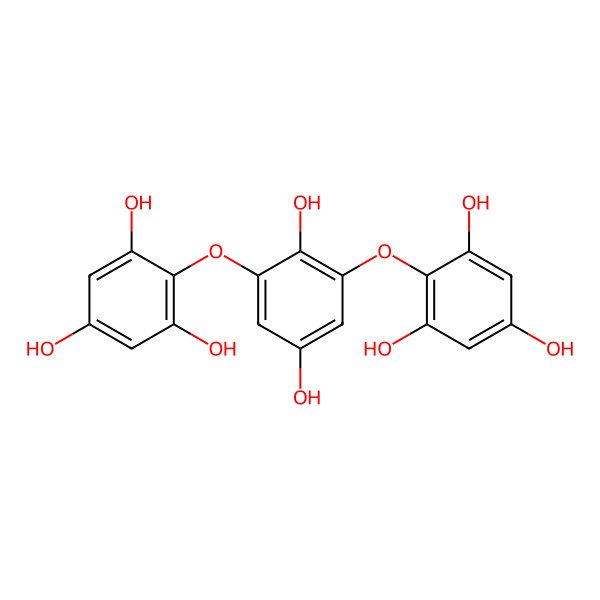 2D Structure of 2-[2,5-Dihydroxy-3-(2,4,6-trihydroxyphenoxy)phenoxy]benzene-1,3,5-triol