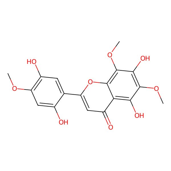 2D Structure of 2-(2,5-Dihydroxy-4-methoxyphenyl)-5,7-dihydroxy-6,8-dimethoxychromen-4-one 2D Structure of 2-(2,5-Dihydroxy-4-methoxyphenyl)-5,7-dihydroxy-6,8-dimethoxychromen-4-one