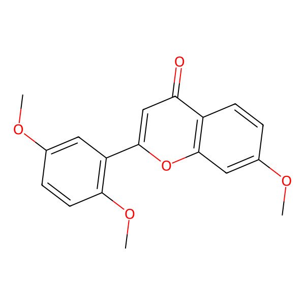 2D Structure of 2-(2,5-Dimethoxyphenyl)-7-methoxychromen-4-one 2D Structure of 2-(2,5-Dimethoxyphenyl)-7-methoxychromen-4-one