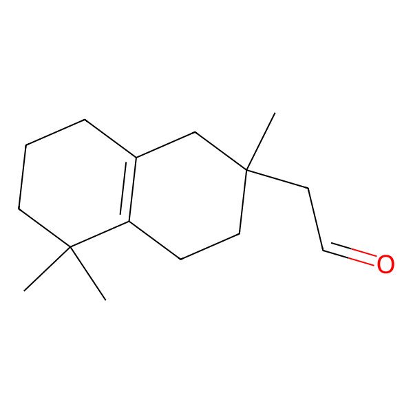 2D Structure of 2-(2,5,5-Trimethyl-1,3,4,6,7,8-hexahydronaphthalen-2-yl)acetaldehyde
