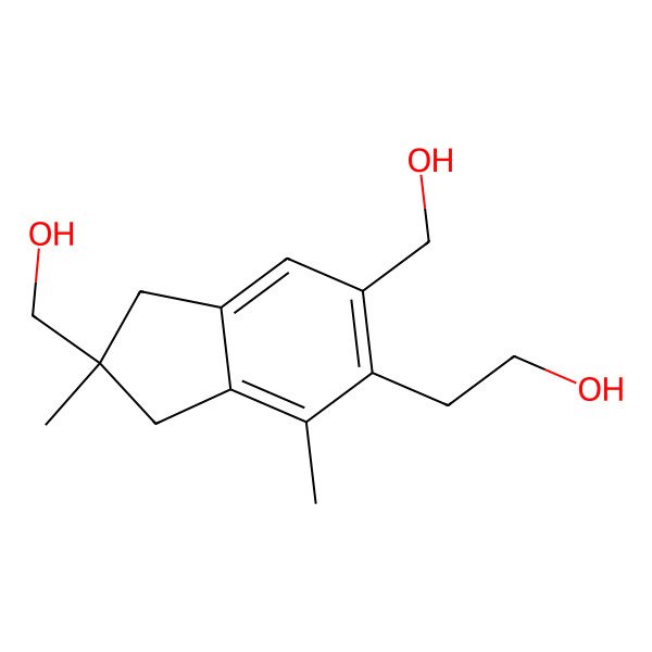2D Structure of 2-[2,6-Bis(hydroxymethyl)-2,4-dimethyl-1,3-dihydroinden-5-yl]ethanol