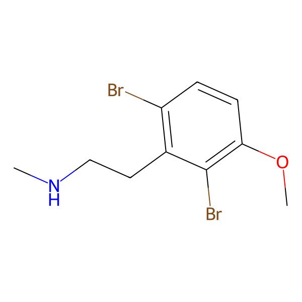 2D Structure of 2-(2,6-dibromo-3-methoxyphenyl)-N-methylethanamine