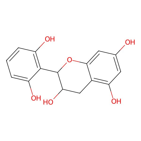 2D Structure of 2-(2,6-dihydroxyphenyl)-3,4-dihydro-2H-chromene-3,5,7-triol