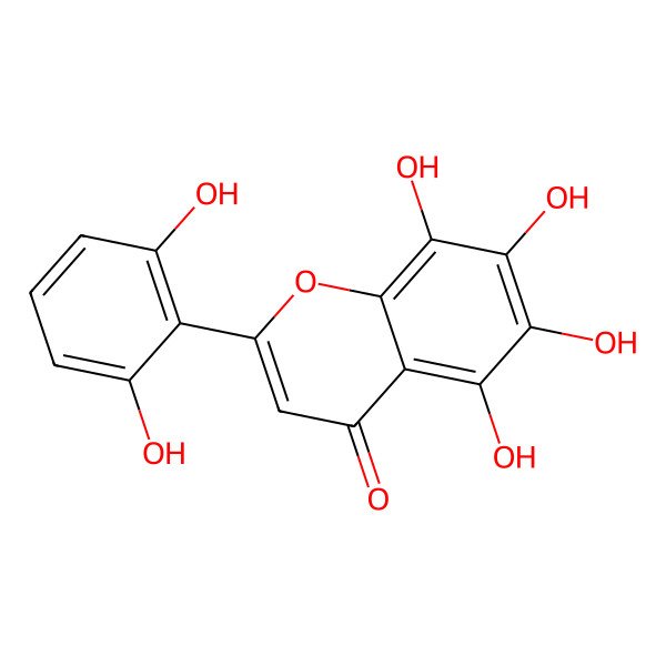 2D Structure of 2-(2,6-Dihydroxyphenyl)-5,6,7,8-tetrahydroxychromen-4-one