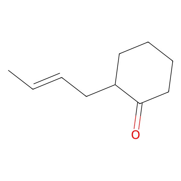 2D Structure of 2-[(2E)-2-butenyl]cyclohexanone