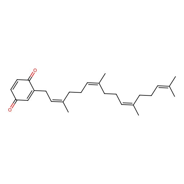 2D Structure of 2-[(2E,6E,10E)-3,7,11,15-tetramethylhexadeca-2,6,10,14-tetraenyl]cyclohexa-2,5-diene-1,4-dione