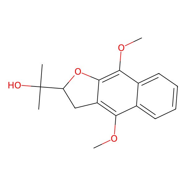 2D Structure of 2-[(2R)-4,9-dimethoxy-2,3-dihydrobenzo[f][1]benzofuran-2-yl]propan-2-ol