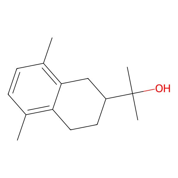2D Structure of 2-[(2R)-5,8-dimethyl-1,2,3,4-tetrahydronaphthalen-2-yl]propan-2-ol