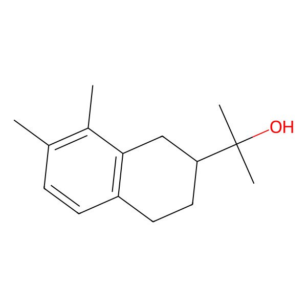 2D Structure of 2-[(2R)-7,8-dimethyl-1,2,3,4-tetrahydronaphthalen-2-yl]propan-2-ol