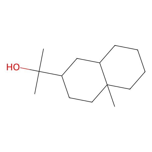 2D Structure of 2-[(2R,4aR,8aS)-4a-methyl-2,3,4,5,6,7,8,8a-octahydro-1H-naphthalen-2-yl]propan-2-ol