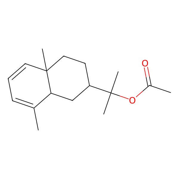2D Structure of 2-[(2R,4aS,8aS)-4a,8-dimethyl-2,3,4,8a-tetrahydro-1H-naphthalen-2-yl]propan-2-yl acetate