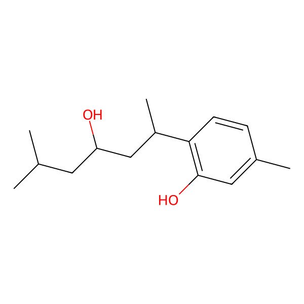 2D Structure of 2-[(2R,4R)-4-hydroxy-6-methylheptan-2-yl]-5-methylphenol