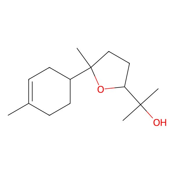 2D Structure of 2-[(2R,5S)-5-methyl-5-[(1S)-4-methylcyclohex-3-en-1-yl]oxolan-2-yl]propan-2-ol