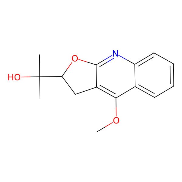 2D Structure of 2-[(2S)-4-methoxy-2,3-dihydrofuro[2,3-b]quinolin-2-yl]propan-2-ol