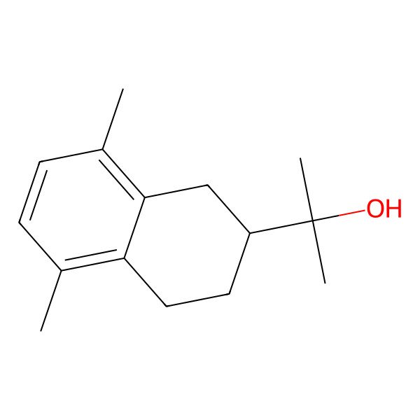 2D Structure of 2-[(2S)-5,8-dimethyl-1,2,3,4-tetrahydronaphthalen-2-yl]propan-2-ol
