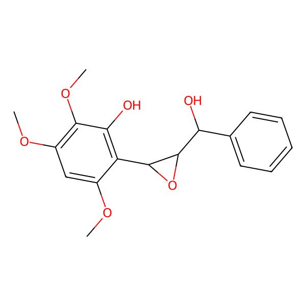 2D Structure of 2-[(2S,3S)-3-[(S)-hydroxy(phenyl)methyl]oxiran-2-yl]-3,5,6-trimethoxyphenol