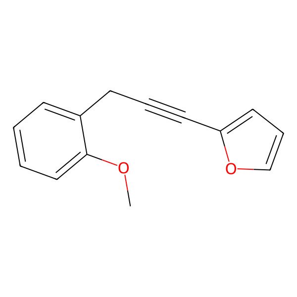 2D Structure of 2-[3-(2-Methoxyphenyl)prop-1-ynyl]furan