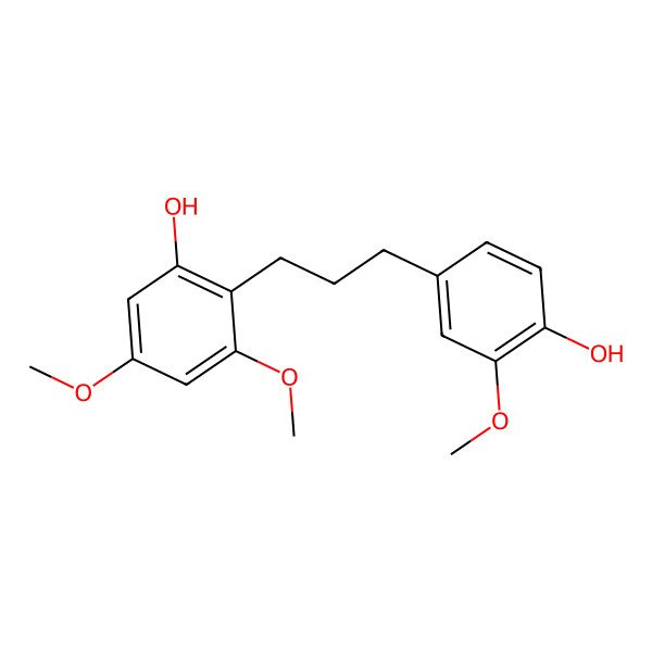 2D Structure of 2-[3-(4-Hydroxy-3-methoxyphenyl)propyl]-3,5-dimethoxyphenol