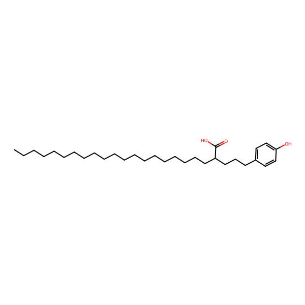 2D Structure of 2-[3-(4-Hydroxyphenyl)propyl]docosanoic acid