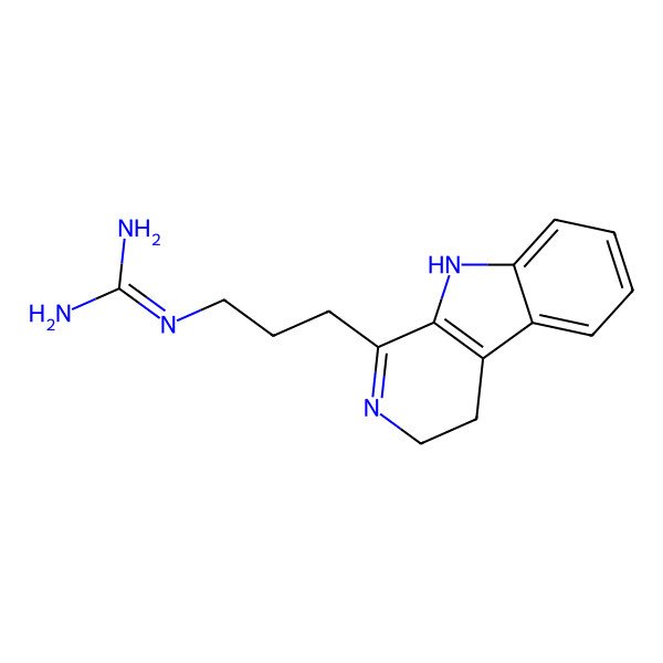 2D Structure of 2-[3-(4,9-dihydro-3H-pyrido[3,4-b]indol-1-yl)propyl]guanidine