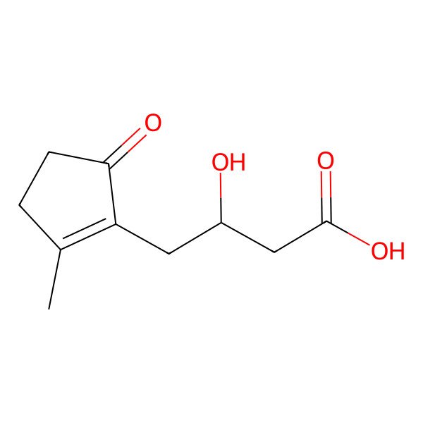 2D Structure of 2-(3-Carboxy-2-hydroxypropyl)-3-methyl-2-cyclopentenone