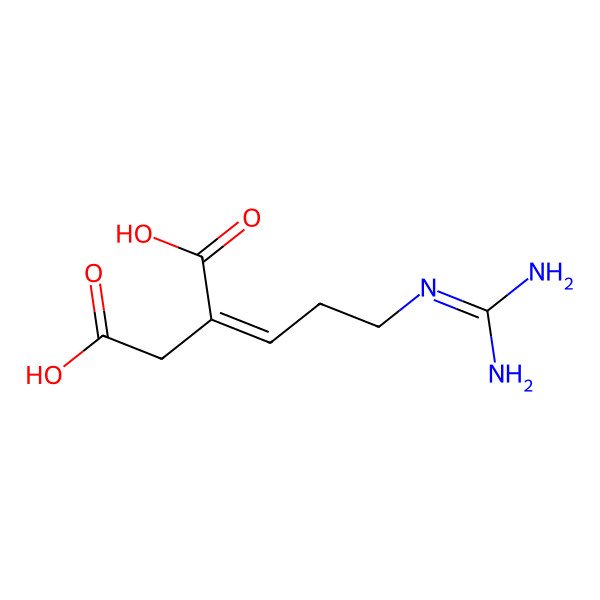 2D Structure of 2-[3-(Diaminomethylideneamino)propylidene]butanedioic acid