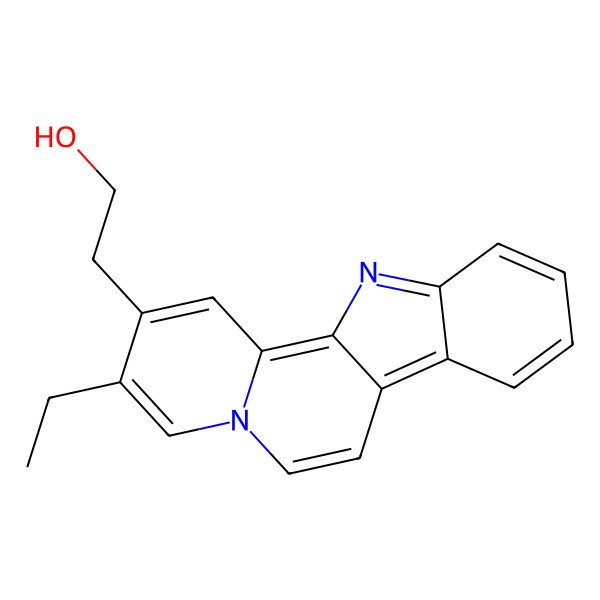 2D Structure of 2-(3-Ethylindolo[2,3-a]quinolizin-2-yl)ethanol