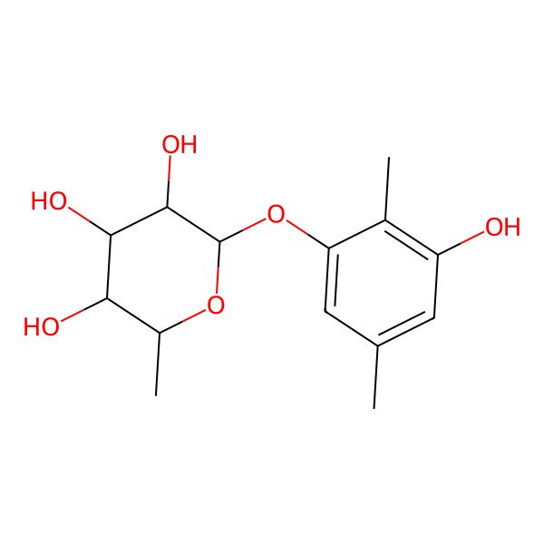 2D Structure of 2-(3-Hydroxy-2,5-dimethylphenoxy)-6-methyloxane-3,4,5-triol