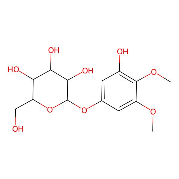 2D Structure of 2-(3-Hydroxy-4,5-dimethoxyphenoxy)-6-(hydroxymethyl)oxane-3,4,5-triol