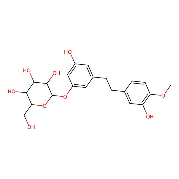 2D Structure of 2-[3-Hydroxy-5-[2-(3-hydroxy-4-methoxyphenyl)ethyl]phenoxy]-6-(hydroxymethyl)oxane-3,4,5-triol