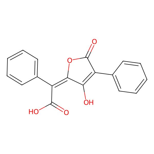 2D Structure of 2-(3-Hydroxy-5-oxo-4-phenylfuran-2-ylidene)-2-phenylacetic acid