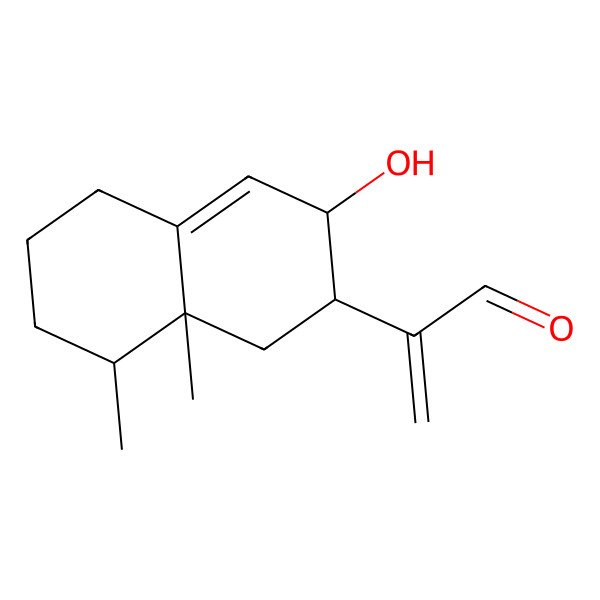2D Structure of 2-(3-hydroxy-8,8a-dimethyl-2,3,5,6,7,8-hexahydro-1H-naphthalen-2-yl)prop-2-enal