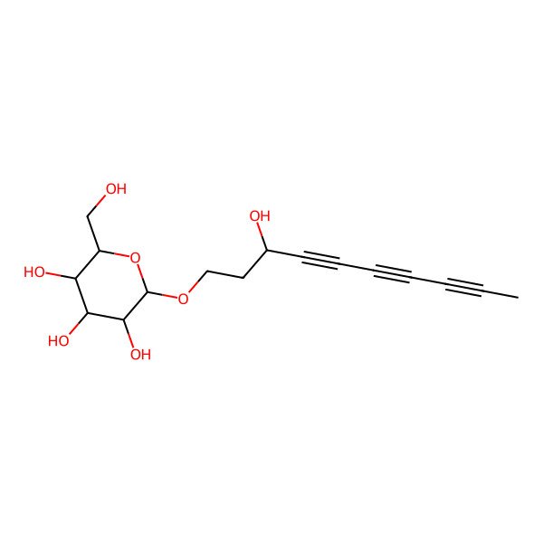 2D Structure of 2-(3-Hydroxydeca-4,6,8-triynoxy)-6-(hydroxymethyl)oxane-3,4,5-triol