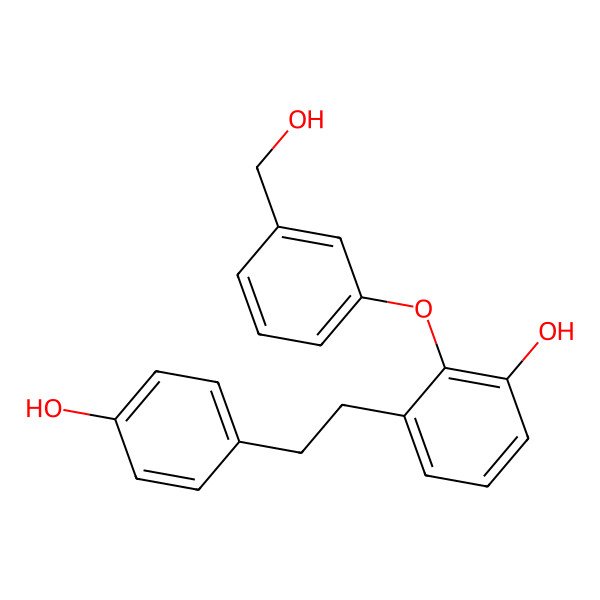 2D Structure of 2-[3-(Hydroxymethyl)phenoxy]-3-[2-(4-hydroxyphenyl)ethyl]phenol