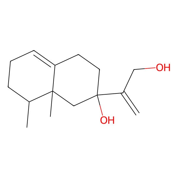2D Structure of 2-(3-Hydroxyprop-1-en-2-yl)-8,8a-dimethyl-1,3,4,6,7,8-hexahydronaphthalen-2-ol 2D Structure of 2-(3-Hydroxyprop-1-en-2-yl)-8,8a-dimethyl-1,3,4,6,7,8-hexahydronaphthalen-2-ol