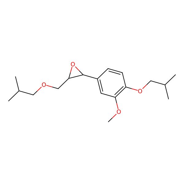 2D Structure of 2-[3-Methoxy-4-(2-methylpropoxy)phenyl]-3-(2-methylpropoxymethyl)oxirane