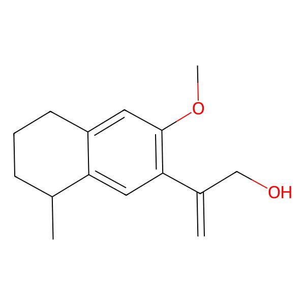 2D Structure of 2-(3-Methoxy-8-methyl-5,6,7,8-tetrahydronaphthalen-2-yl)prop-2-en-1-ol