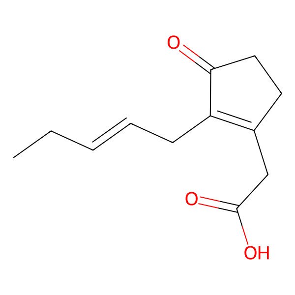 2D Structure of 2-(3-Oxo-2-pent-2-enylcyclopenten-1-yl)acetic acid 2D Structure of 2-(3-Oxo-2-pent-2-enylcyclopenten-1-yl)acetic acid