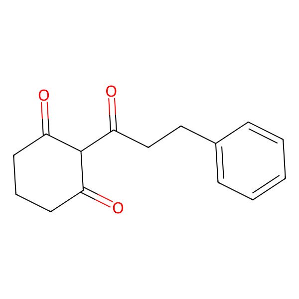 2D Structure of 2-(3-Phenylpropanoyl)cyclohexane-1,3-dione