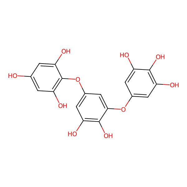 2D Structure of 2-[3,4-Dihydroxy-5-(3,4,5-trihydroxyphenoxy)phenoxy]benzene-1,3,5-triol