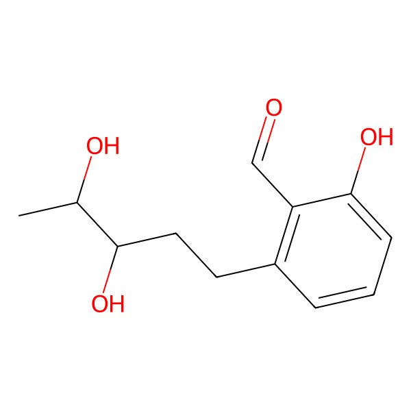 2D Structure of 2-(3,4-Dihydroxypentyl)-6-hydroxybenzaldehyde