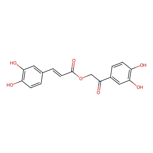 2D Structure of [2-(3,4-Dihydroxyphenyl)-2-oxoethyl] 3-(3,4-dihydroxyphenyl)prop-2-enoate