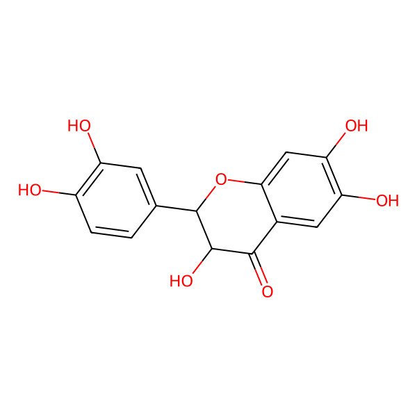 2D Structure of 2-(3,4-Dihydroxyphenyl)-3,6,7-trihydroxy-2,3-dihydro-4H-chromen-4-one 2D Structure of 2-(3,4-Dihydroxyphenyl)-3,6,7-trihydroxy-2,3-dihydro-4H-chromen-4-one