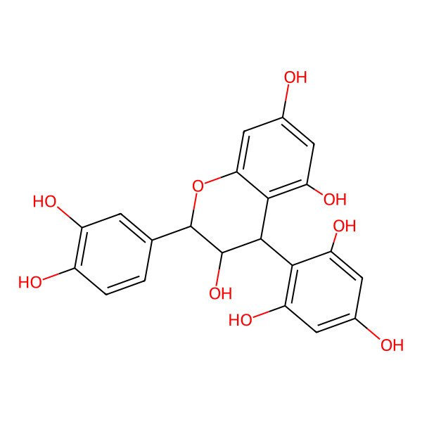 2D Structure of 2-(3,4-dihydroxyphenyl)-4-(2,4,6-trihydroxyphenyl)-3,4-dihydro-2H-chromene-3,5,7-triol